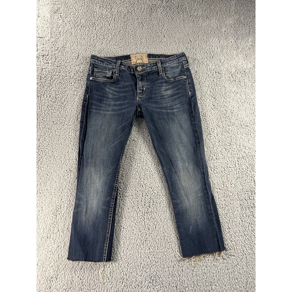 Big Star Jeans Womens 29 Low Rise Cut Off Capri Jenae Denim Pants - Picture 2 of 12